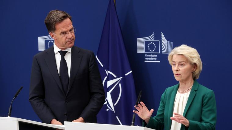 Von der Leyen y Rutte amenazan con "más presión" a Rusia tras el ataque de Leipzig