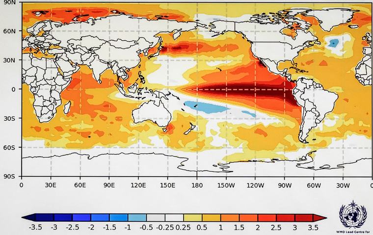 Fenómeno El Niño “podría ser más potente que todo lo observado desde que arrancó nuestro monitoreo”, alerta la ONU