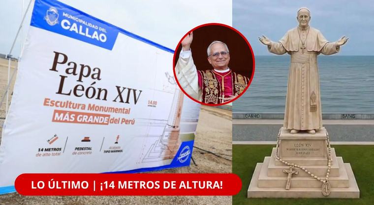 ¡MONUMENTO GIGANTE EN EL CALLAO! Así será la impresionante estatua de 14 metros en homenaje al PAPA LEÓN XIV
