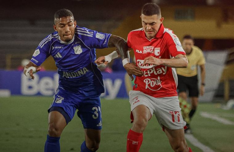 Santa Fe se quedó con el clásico capitalino tras vencer 3-2 a Millonarios por Liga BetPlay