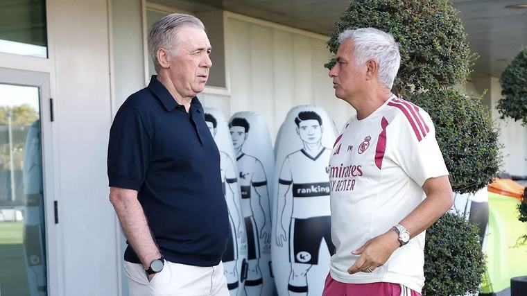 Visita de lujo: Carlo Ancelotti estuvo en las instalaciones de Real Madrid