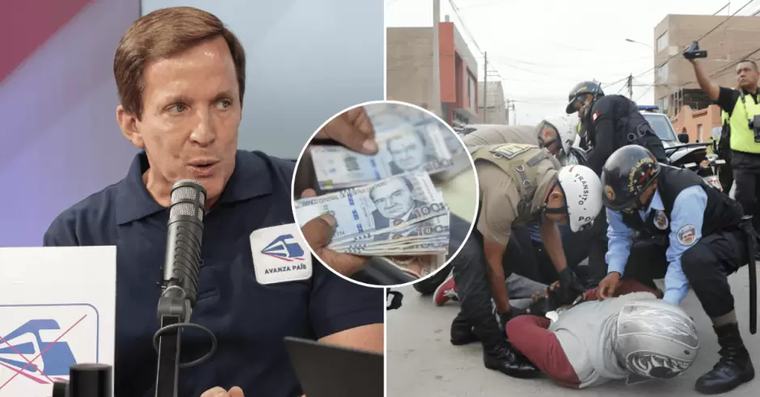 Francis Allison propone programa de pago de recompensas de S/25 mil para identificar y capturar delincuentes