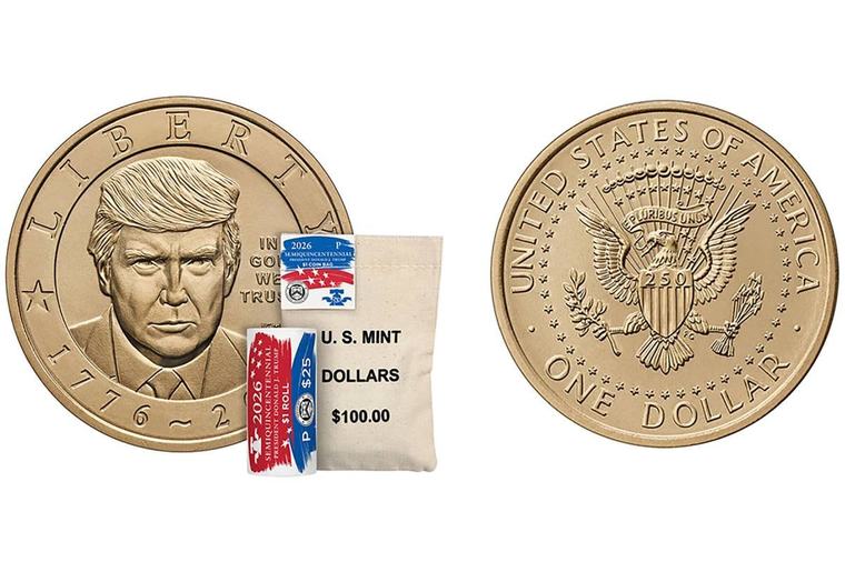 Estados Unidos pone a la venta monedas conmemorativas con el rostro de Trump
