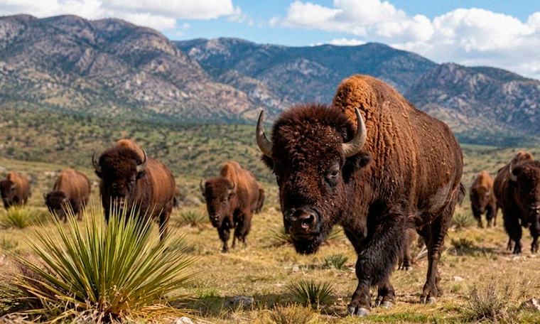 Llegaron en 2009 siendo solo 23 y ahora son 500: el experimento que regresó los bisontes a México tras desaparecer por la caza humana