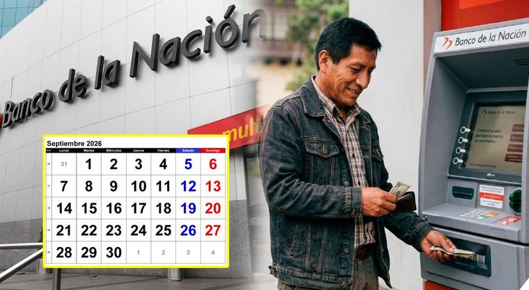 Cronograma de pagos de septiembre 2026: sueldos del sector público y pensiones vía Banco de la Nación