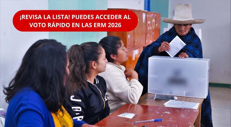 ¡ATENCIÓN, ELECCIONES 2026! Estos son los ciudadanos que podrán acceder al VOTO RÁPIDO de la ONPE