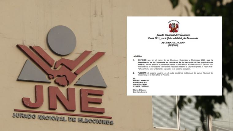 JNE: reducción del 50 % al 30 % de participación regional para mantener inscripción de partidos no se aplicará en las ERM 2026