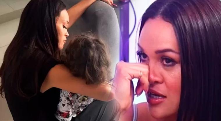 Angie Arizaga vuelve a DEJAR el país se muestra AFECTADA al distanciarse de su hijo: “Despedirme de ti nunca...”