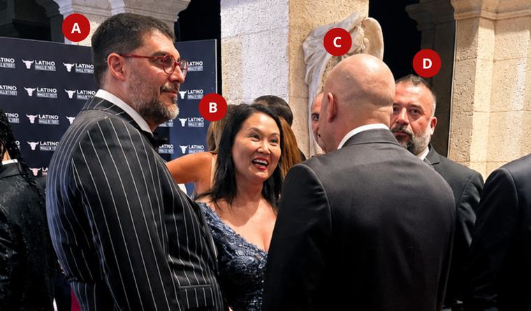 Keiko Fujimori estuvo en Florida en gala con Damián Valenzuela y Fernando Cerimedo